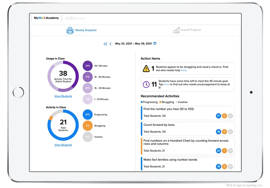 Age of Learning Enters Schools Business — Launches Personalized, Adaptive Early Learning Math Program, My Math Academy